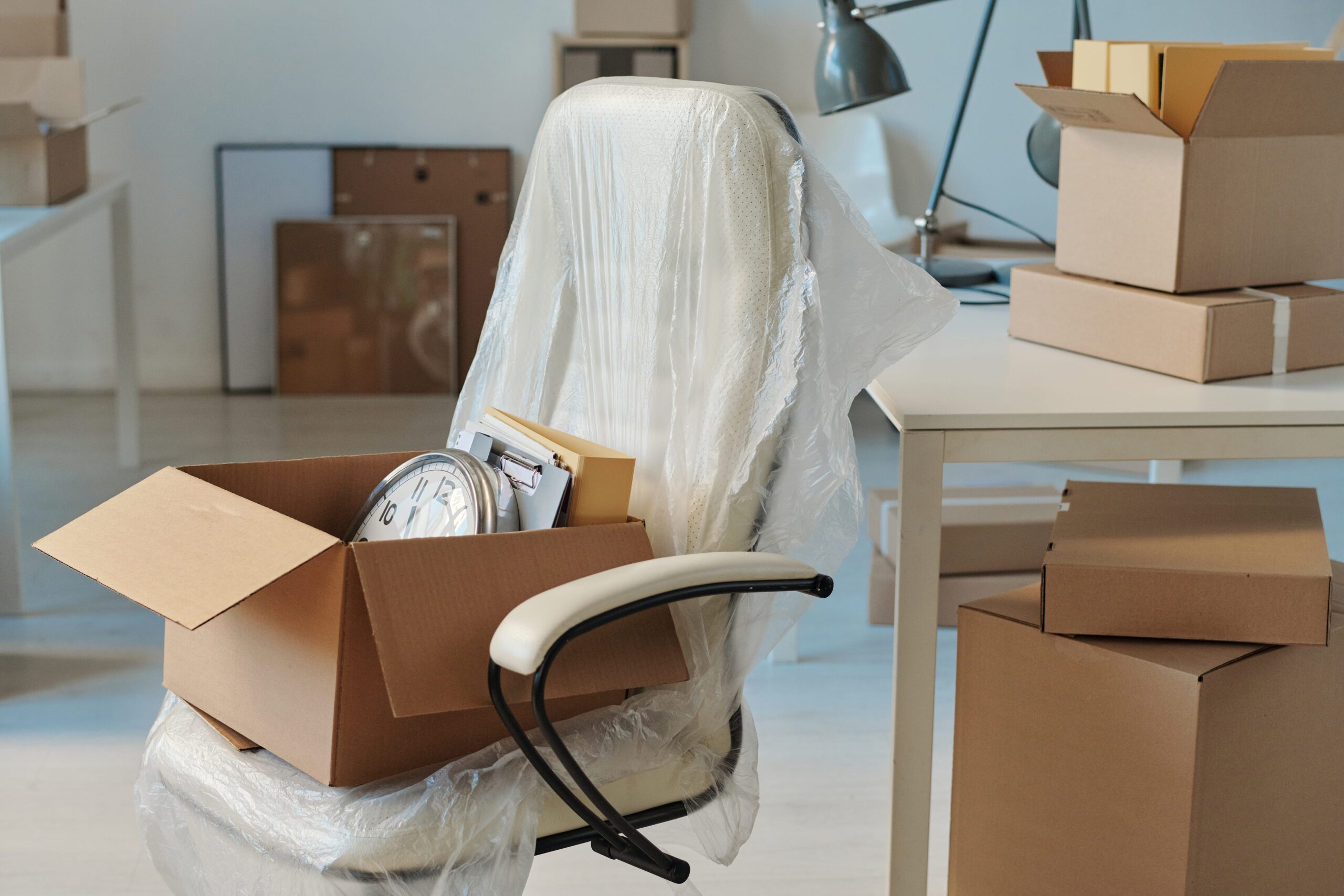 Can I Use A Man And Van Service For Office Removals? | MD Movers packed up office for removal